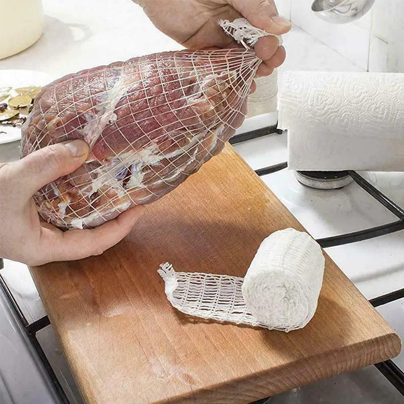 1 м эластичная мясная сетка, сетка для колбас, сетка для ветчины, рулон хлопковой нити для жарки, аксессуары для приготовления пищи, принадлежности для хранения на кухне