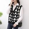Sweater Vest 2022 Autumn and Winter V-neck Needle Vest Cardigan Vest Sweater Sleeveless Casual Outside