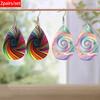 Swirls PU Leather Earrings Elegant Charming Earrings Trendy Female Earrings Fashion Female Earrings Mother's Day Gifts Christmas Gifts