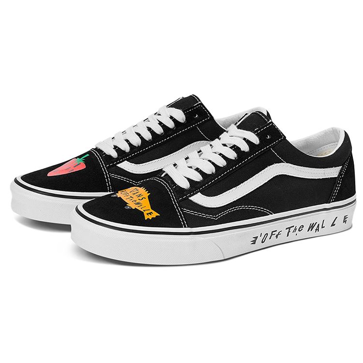 Vans Old Skool Серия коллабораций с азиатскими художниками 275C Низкие кеды для скейтбординга Унисекс Кеды для скейтбординга Черные VN0A5KRF6BT