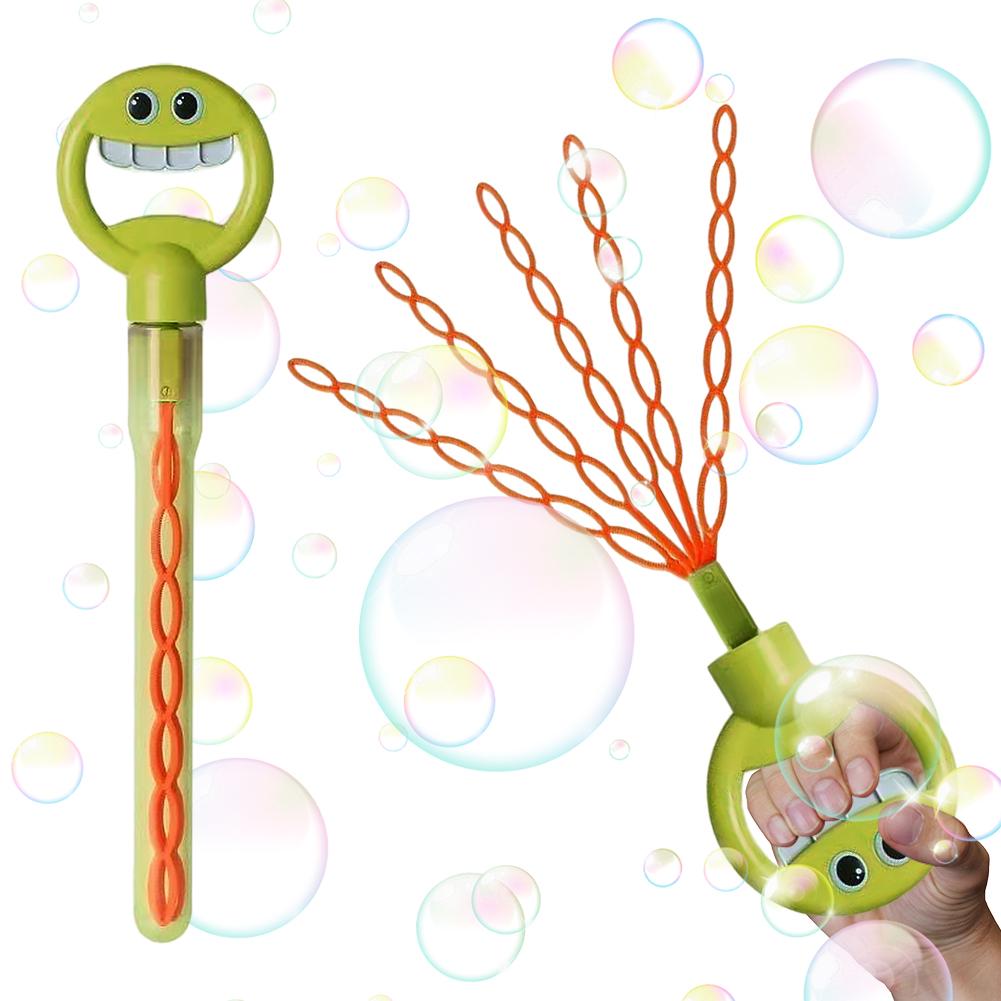 Ручной аппарат для выдувания пузырей с улыбающимся лицом на 32 отверстия для детей, летний подарок