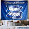 Custom Name Birmingham City Football Printed Tapestry, for Bedroom,Livingroom, Dormitory, Large Wall Decor, Fabric Decor Fan Birthday Gifts