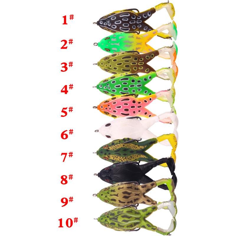 Double Propellers Frogs Soft Bait Silicone Bait Spinner Squid Thunder Frog Jig Spoon Trolls Soft Bait