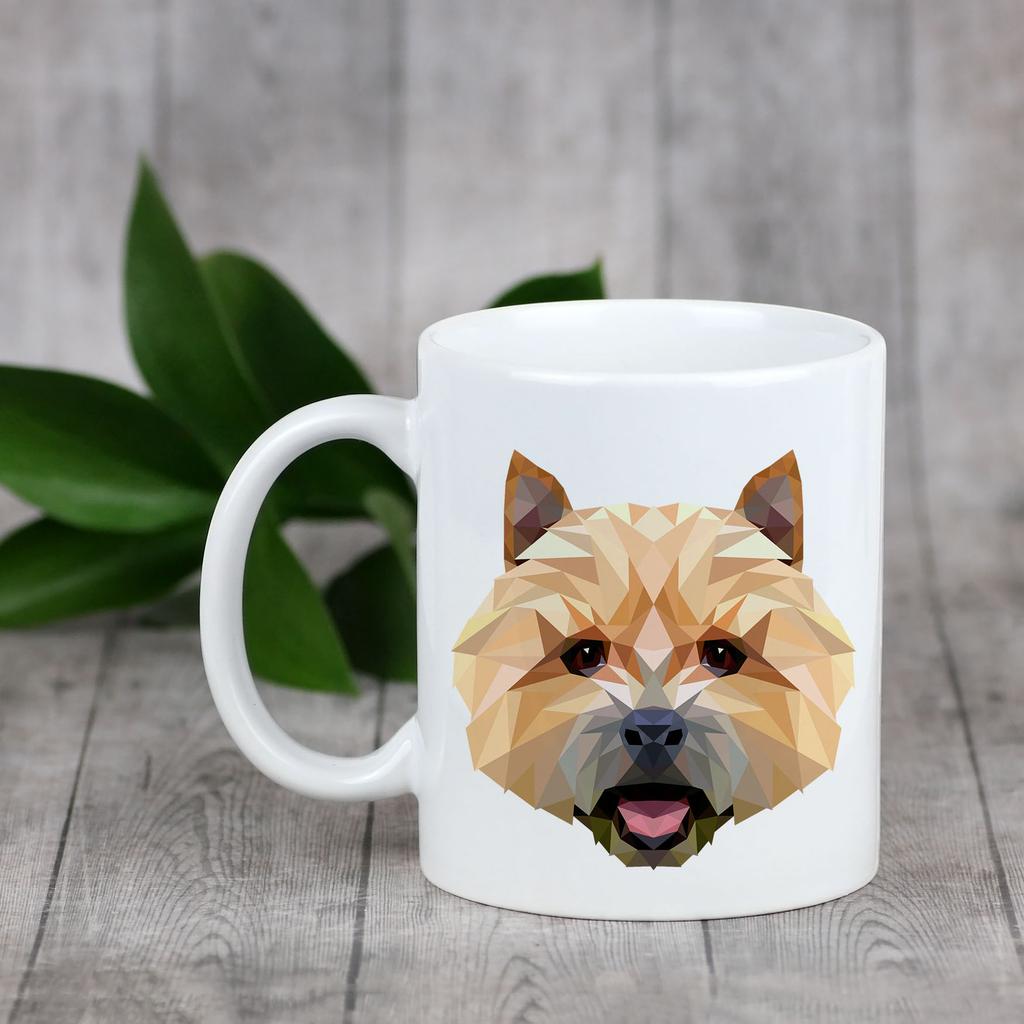 Norwich Terrier -Kubek Ze Zdjęciem I Napisem Geometryczny Pies Art-Dog
