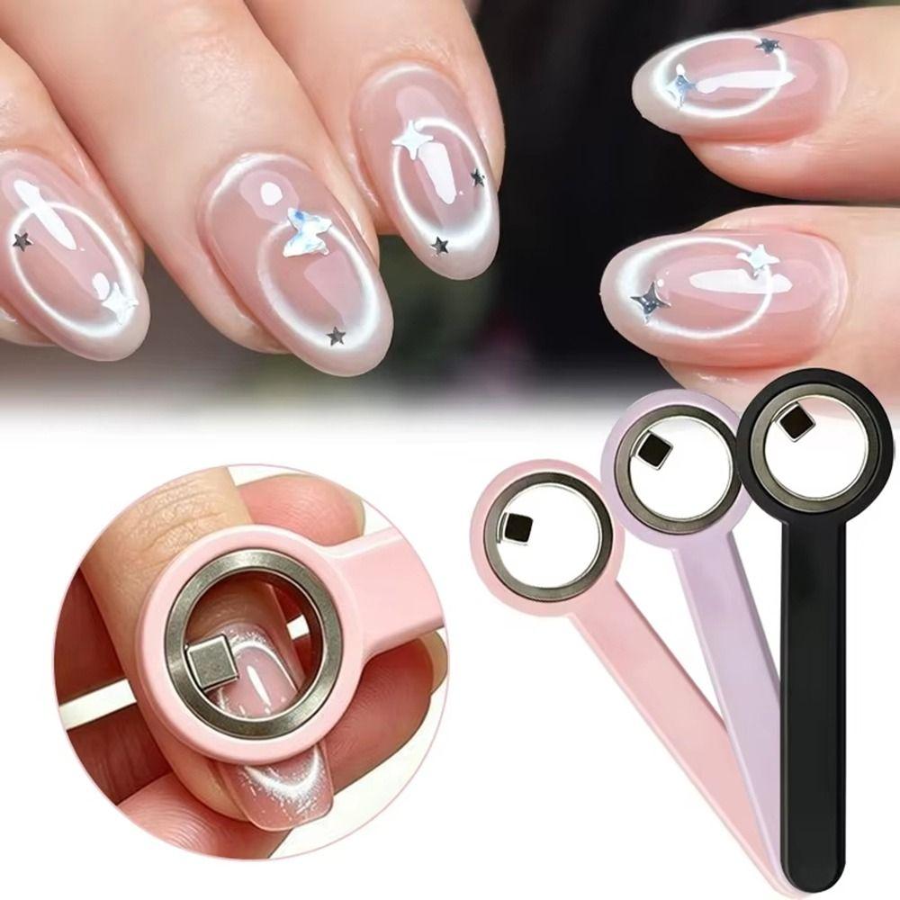 Strong Power Hollow Circle Stick Long Handle Nail Ring Magnet Nail Art Magnet Nail Art Beginner