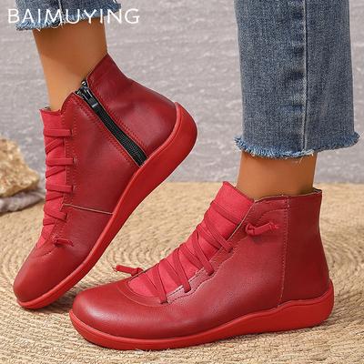 Женские ботильоны на плоской подошве, дизайнерские повседневные кроссовки для бега, зимние кроссовки на шнуровке, трендовые новые брендовые удобные женские кроссовки для ходьбы