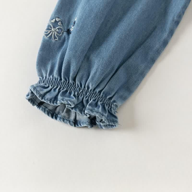 DAVE & BELLA Girls' Denim Long-Sleeve Shirt