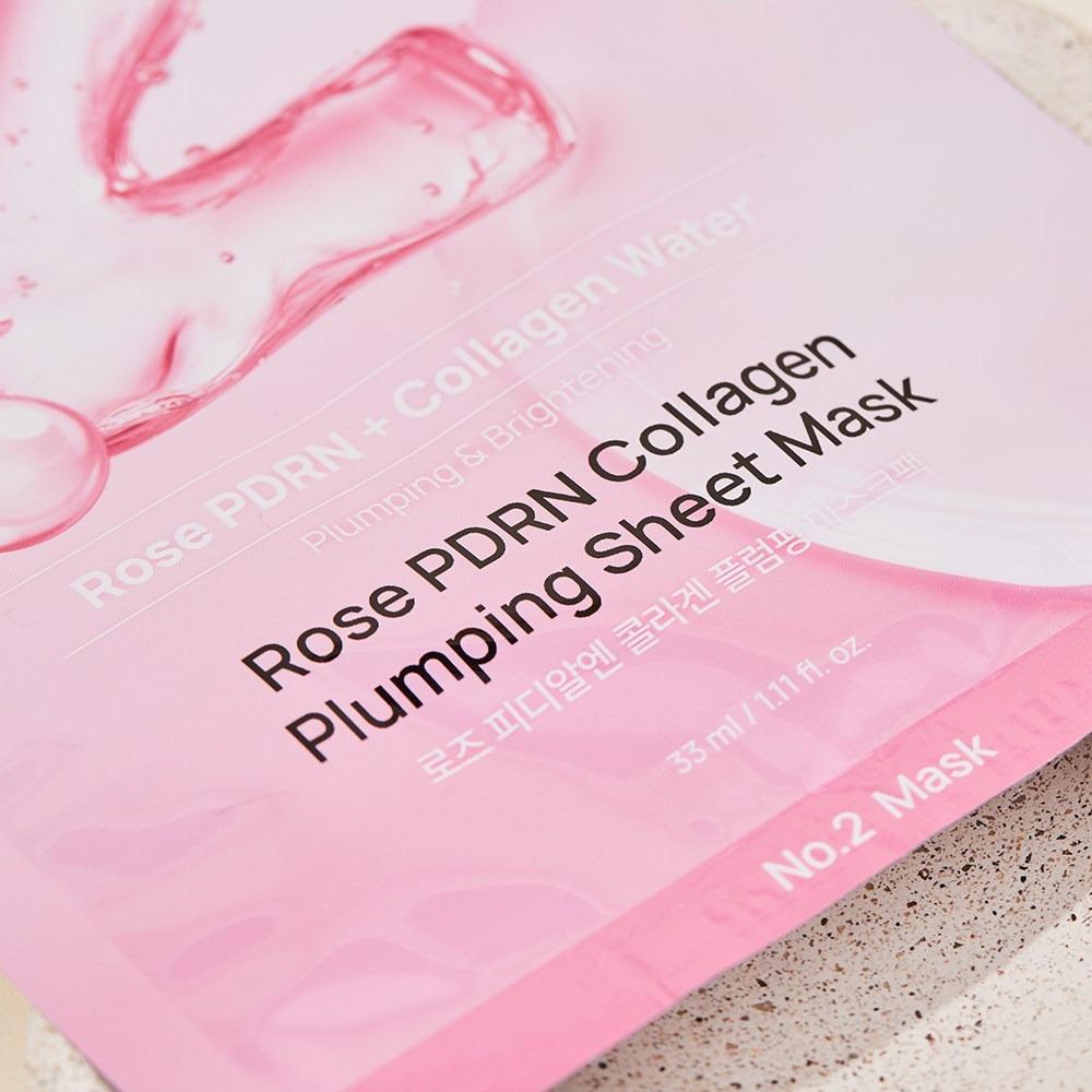 numbuzin No.2 Rose PDRN Collagen Plumping Mask Hydrating Firming 33ml 10pcs