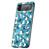 Blue Butterfly Beautiful Wing Cover Phone Case For Samsung Galaxy Z Flip 7 6 5 4 3 5G Flip7 Flip6 Flip5 Flip4 Flip3 Black Fundas