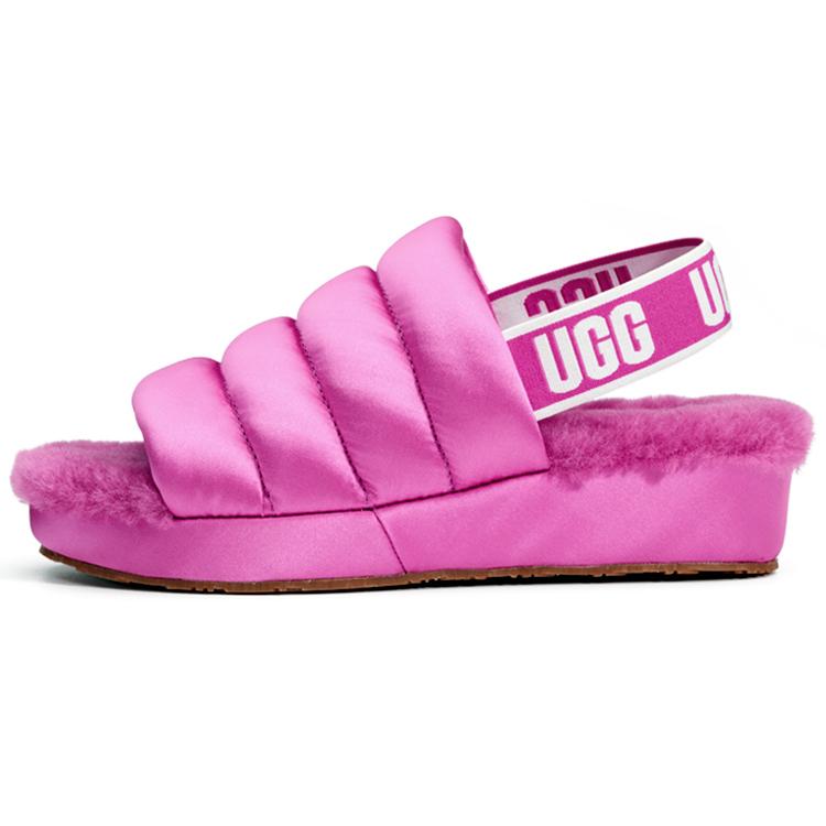 UGG Шелковистые Мягкие и Удобные Плюшевые Тапочки Женские Фиолетовые 1106875-FUS