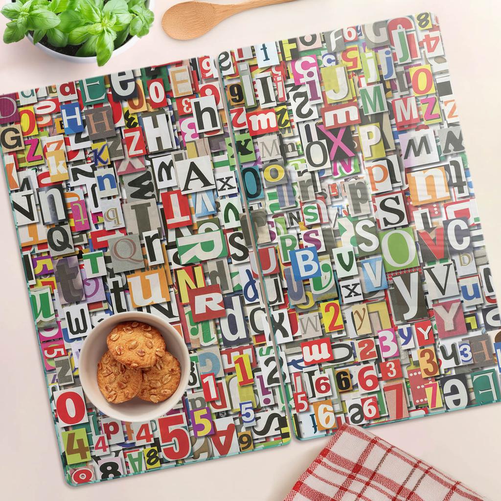 Hartowane Wielofunkcyjne Dekoracyjne Deski Szklane Litery Kolaż 2X30X52 Cm