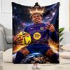 Lamine Yamal's Football Player Portrait Blanket Soft Warm Cozy Great for Sofa Office Picnics Four Seasons Multipurpose Modern Gift for Travel Home Bir