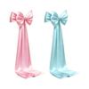 6 Pcs Pink Chair Sash Satin Chair Bows Decorative Chair Ribbons Ties