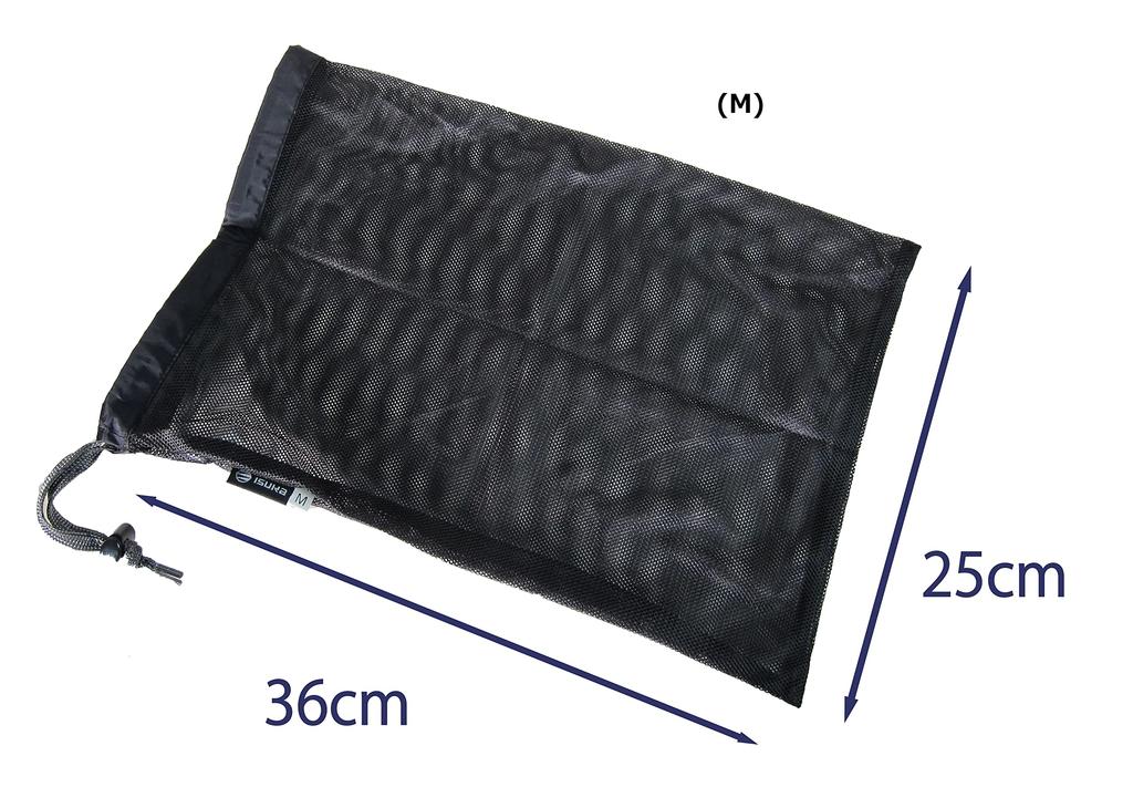 ISUKA Сетчатый мешок 36 x 25 см, Средний, Черный, 359101, Размеры