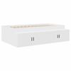 Bed Frame with Drawers White 100 x 200 cm Engineered Wood