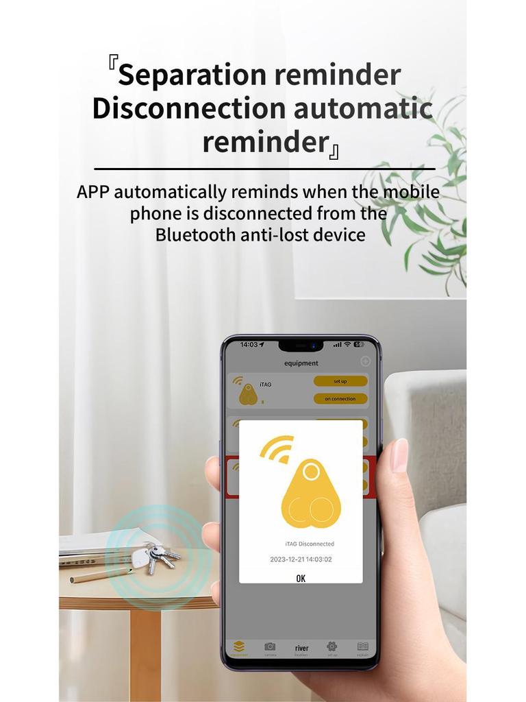 Smart Bluetooth Key Finder & Phone Loss Reminder Keychain