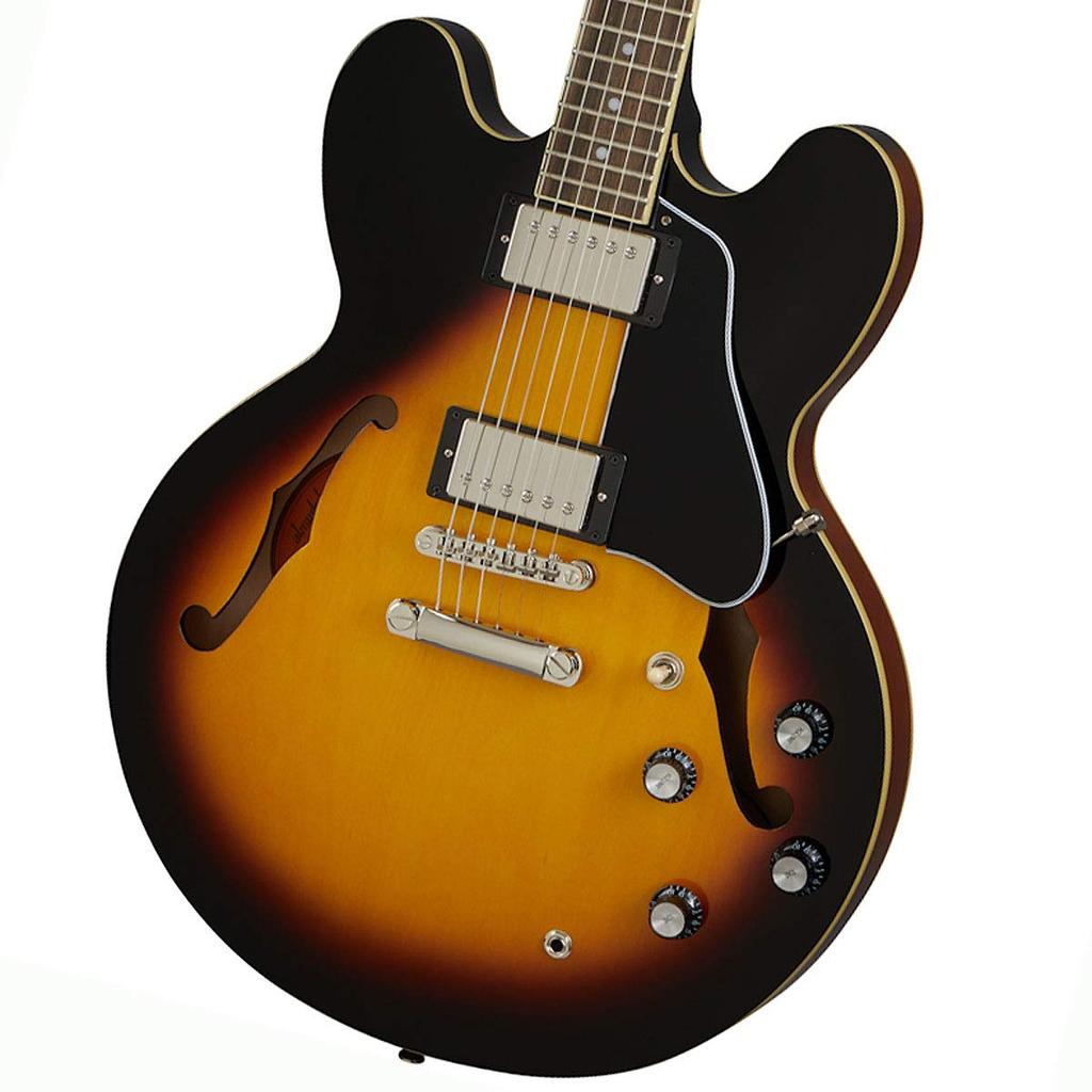 Epiphone Inspired by Gibson Vintage Sunburst Epiphone Electric Guitar / ES-335 (VS) Semi-Aco