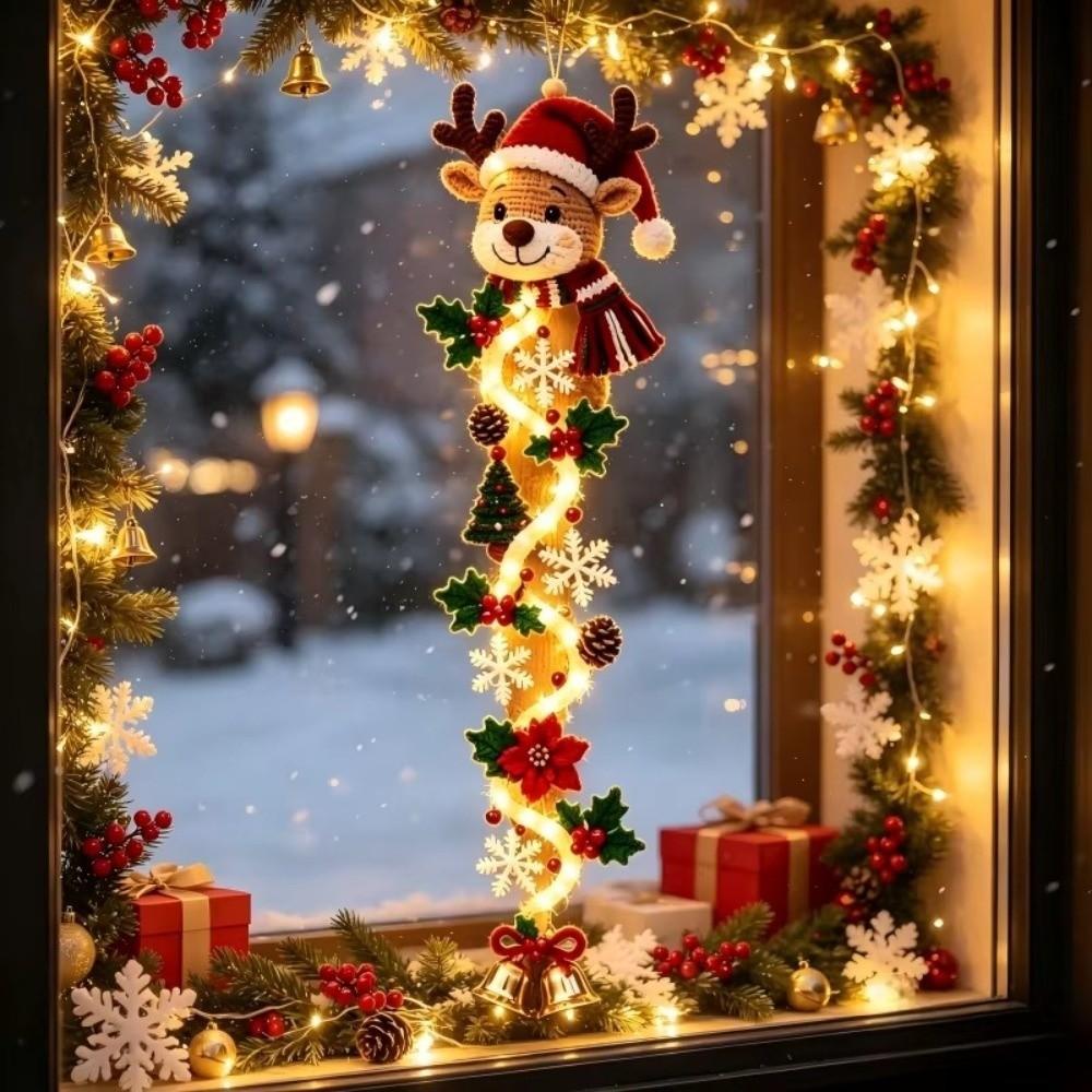 Christmas Tree Style Christmas Glowing Christmas Door Hanger Santa Door Decoration Christmas Party