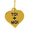 [L0141] - Позолоченный кулон "Love" Toi + Moi - 10x10 мм
