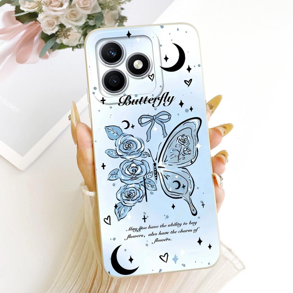 Чехол-обложка для Honor X8d Милый Kawaii Роскошный Модный Цветочный Рисунок Силиконовый Корпус Для Honor X8D