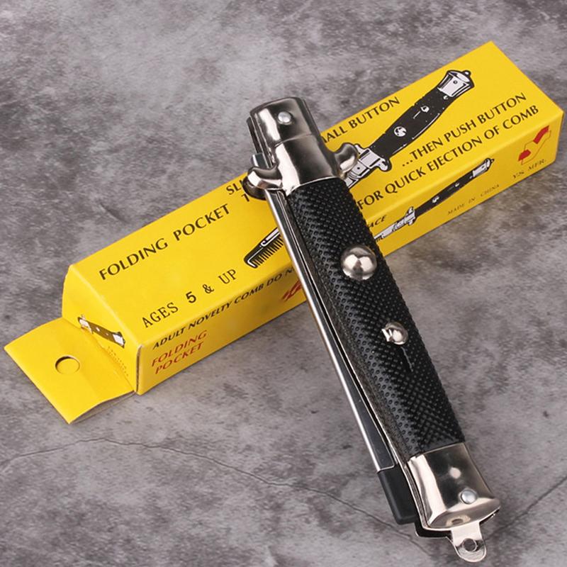 Расческа Карманная щетка для волос Автоматическая карманная складная расческа для бороды и усов