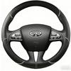 For Infiniti Q50 Q50L 2013-2017 QX50 2015-2017 Black Leather Braid  Car Steering Wheel Cover