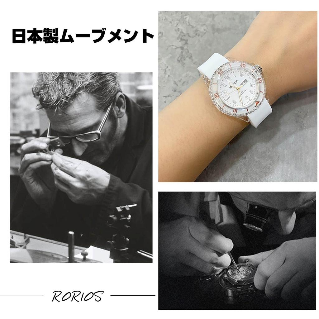 RORIOS для поездок на работу на день рождения, белые, красные, женские часы, водонепроницаемые, аналоговые, гибкие, экзамены, студенты, мальчики, девочки, школа,