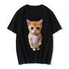 Men and Women's Funny Cat 3D Print Casual T-Shirt, Summer Harajuku T Shirts, Girl and Boy Fashion Clothes