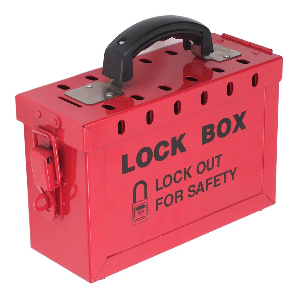 Блокировочная коробка Tagout Портативная безопасность 13 Калибр Lockout Tagout Group Замок для группы соответствия OSHA