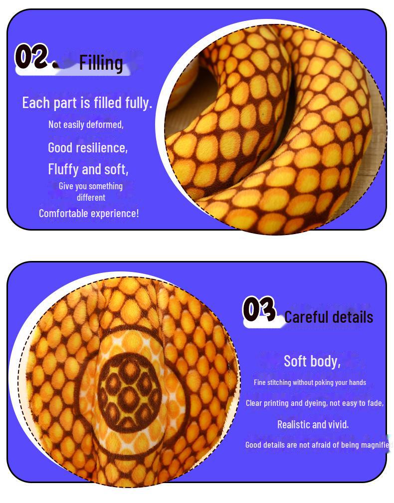 Cross-Border Cobra Python Plush Toy: Funny Snake Doll Gift for Boys