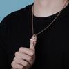 Vintage Cross Pendant Necklace Full Zircon Minimalist Jewelry Everyday Wear