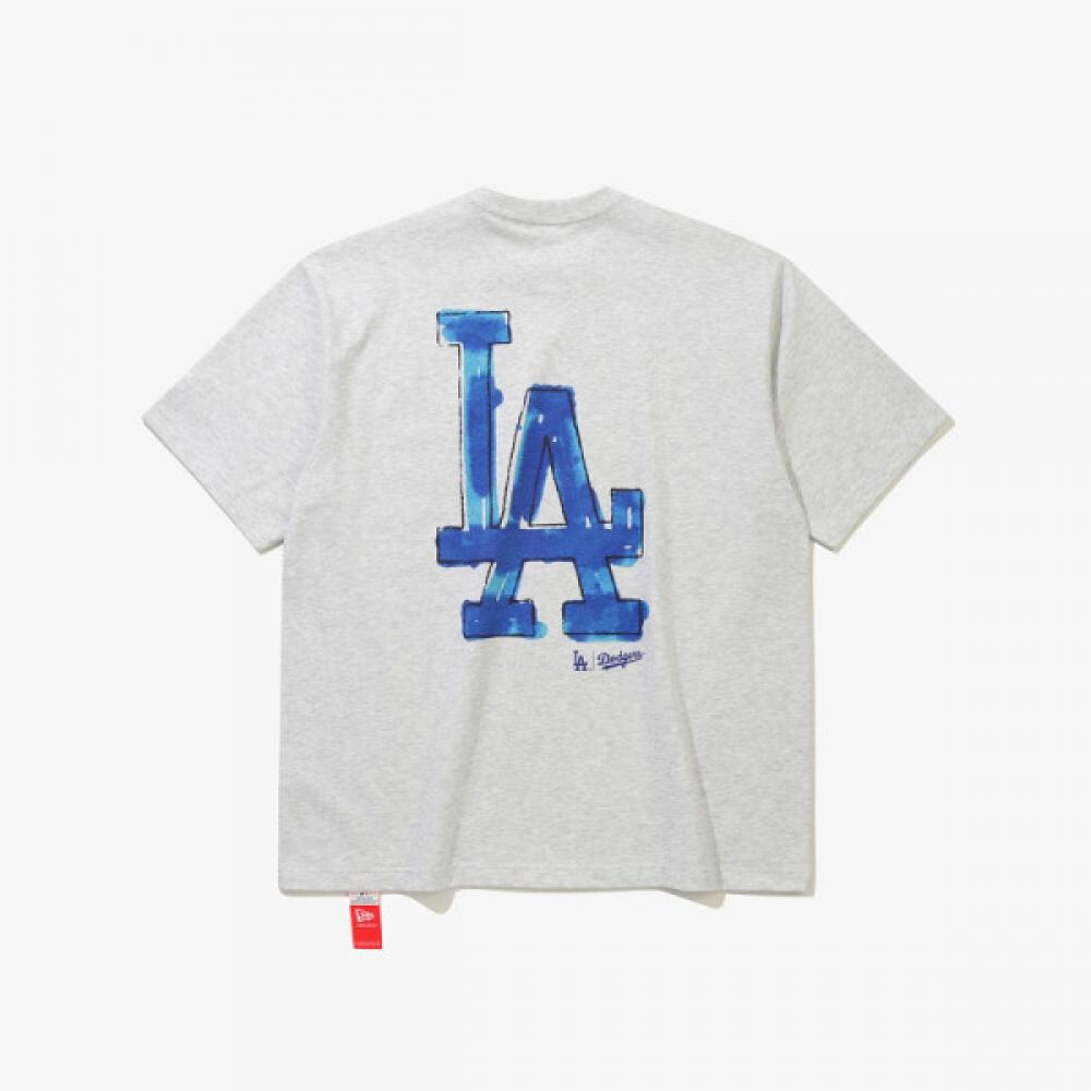 New Era Mlb La Dodgers Рисунок Футболка Хизер Серый