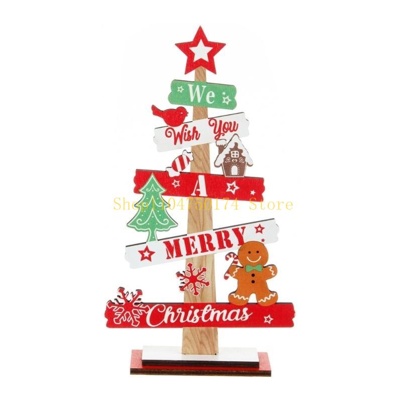 Festival Gingerbreads Man Ornament Letter Christmas Tree Tabletop Sign for Office or Home Shelves Decoration Gift top sale