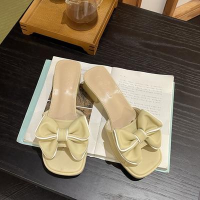 2024 женские тапочки на низком каблуке роскошные летние новые модные женские туфли шлепанцы легкие высококачественные удобные женские туфли