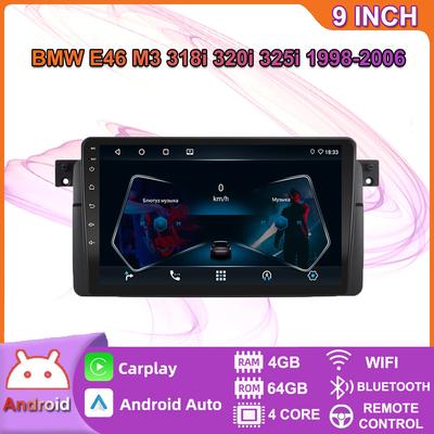 Автомобильное радио на базе Android Carplay для BMW E46 M3 Rover 318/320/325/330/335 1998-2006 гг. Автомобильный мультимедийный видеоплеер GPS-навигация WIFI 4 + 64 ГБ