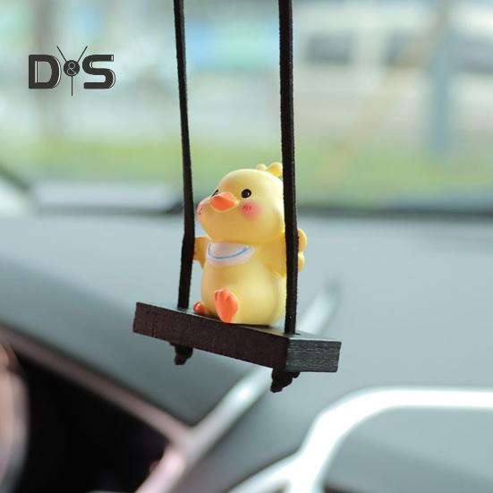 Подвеска для зеркала заднего вида, пара уток, подвесное украшение, легко повесить, очаровательный внешний вид, подвесное украшение для салона автомобиля
