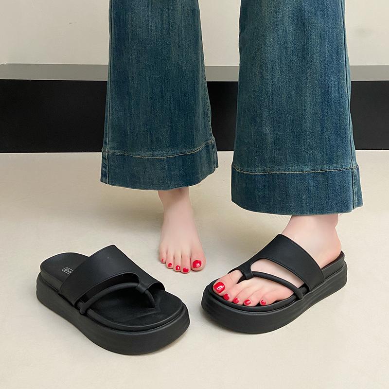 CRLAYDK Leather Womens Sandals Summer Flat Slip On Fashion Flip Flops Comfortable Dressy Summer Casual Walking Beach Slides