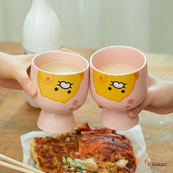 Керамический бокал Chunsik 360 мл, розовый, 1 штука, лучший персонаж Кореи