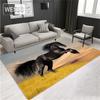 Black Horse 3D Carpet On the Floor Animal Pattern Big Carpet Living Room Home Decor Soft Sponge Doormat Entrance Door Bathroom