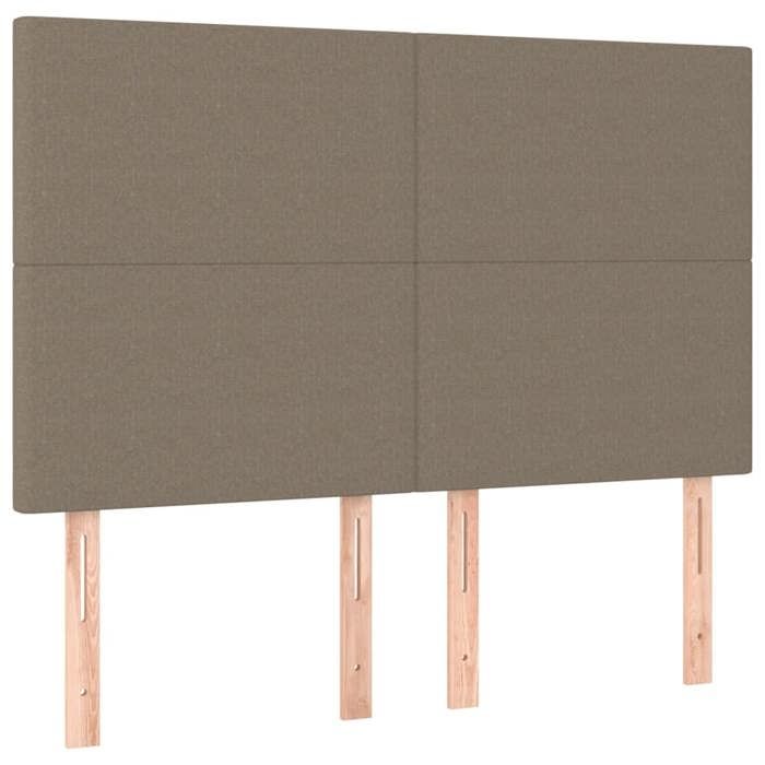 VidaXL Cadre de lit avec tête de lit Taupe 140x200 cm Tissu3124899