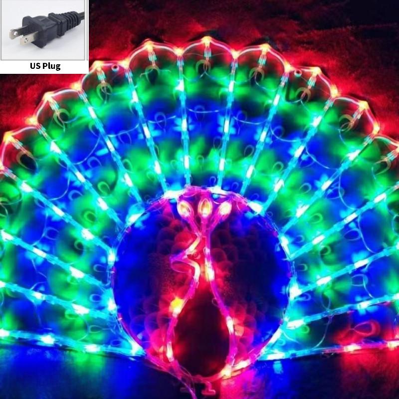 Sunflower Star Peacock Heart Shape Led String Lights For Home And Outdoor Festivities