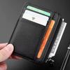 Mini Credit Card Wallet Id Card Holder Men's Small Wallet Thin Sleeve Zipper Short Coin Wallet