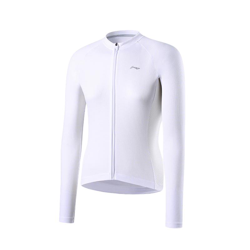 Li-Ning Solid Color Round Neck Long Sleeve Quick Dry Breathable Road Cycling Jersey Moisture Wicking Fitted Cycling Wear LCTY046_20250512183221