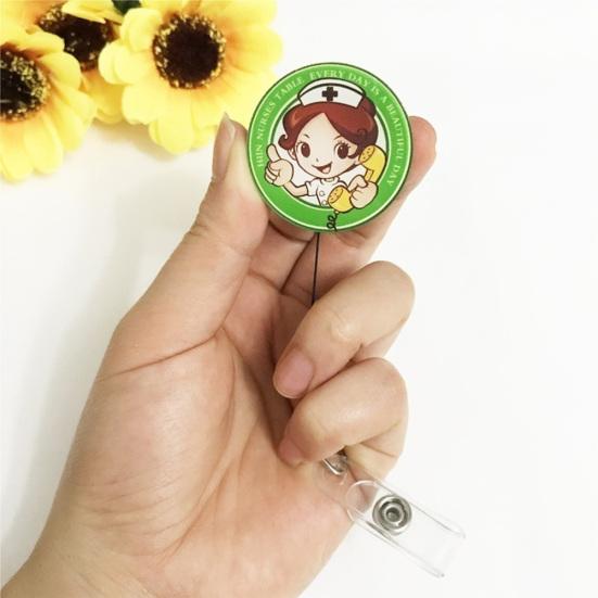 Симпатичный выдвижной бейдж на катушке, медсестра, доктор, ключ, ID, имя, держатель для карт, офисные принадлежности