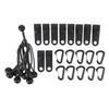 10 Set Outdoor Tent Clips Set Windproof Tent Fasteners Clips Tarp Clamps Elastic Rope Plastic