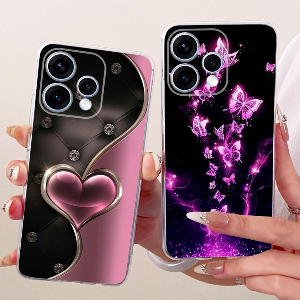 Transparent For Oppo Reno15 Cover Luxury Cute Cat Fashion Butterfly Cool Painted Bumper Casing For Oppo Reno15 5G CPH2825 Case