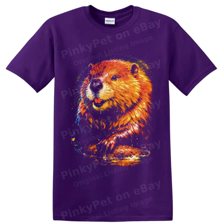 Sea Otter T Shirt Colorful Aquatic Animal Wildlife Art Graphic Tee Gift Nature