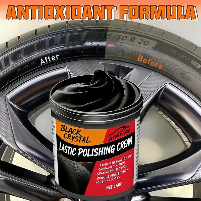 Auto Plastic Refreshing Polish - High Gloss Restoring Agent for Car Bumpers, Wheel Arches, Interior Trim, Fade-Proof & Durable S
