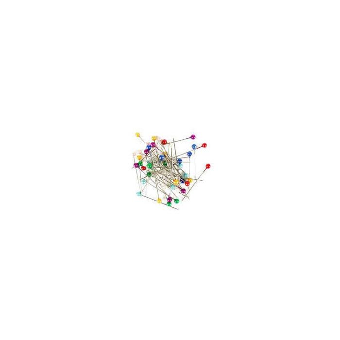 Épingles à tête ronde - CTOP - 3 cm - Multicolore - 50 pièces