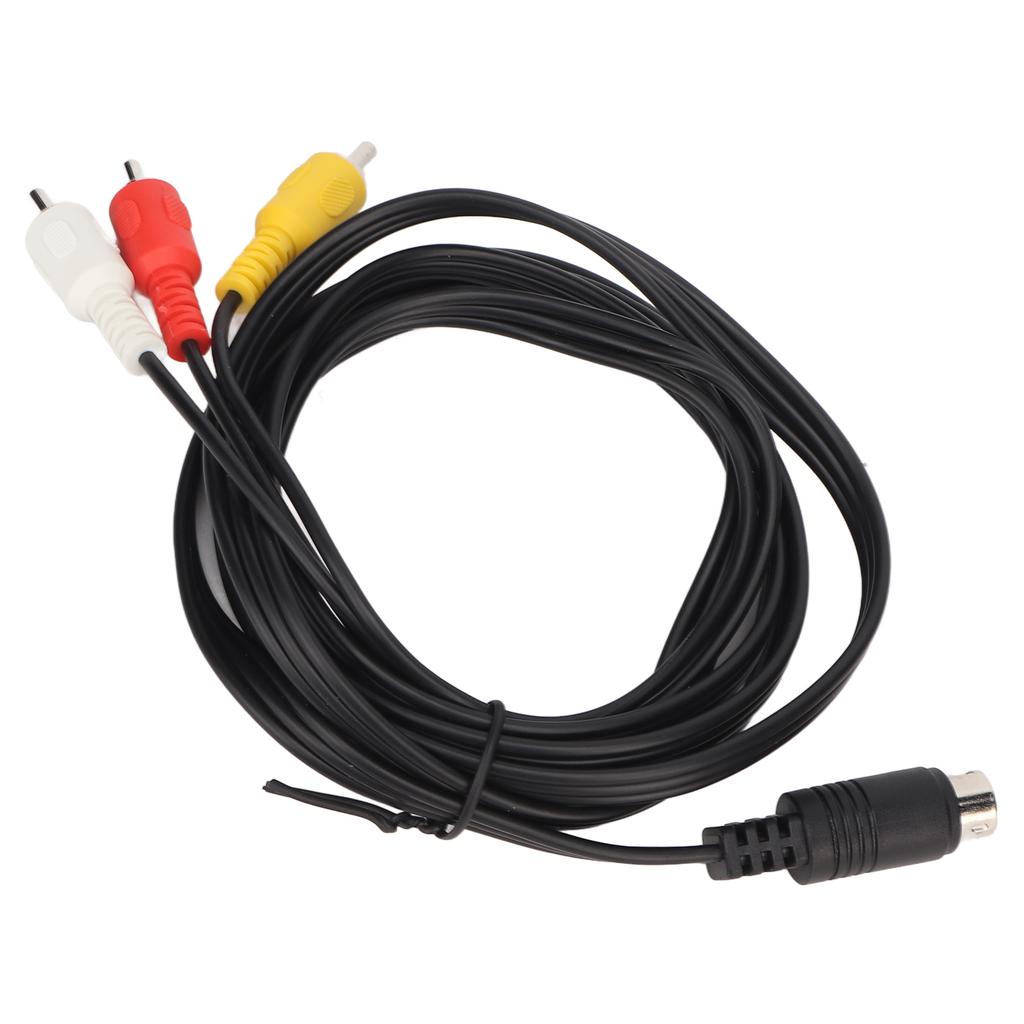 Кабель Mini DIN 9 Pin на 3 RCA Папа-папа Никелированный Звуковой Видео Композитный Шнур для ТВ AV-ресивера Монитора 5.9 фута